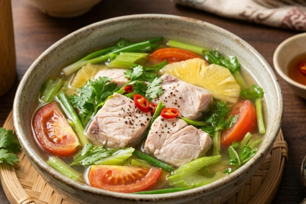 Canh cá ngừ nấu ngót