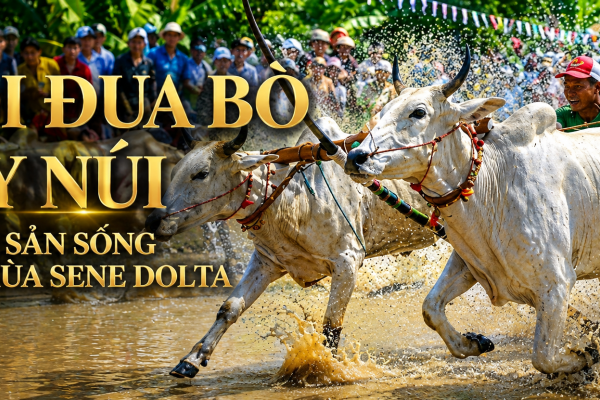 HỘI ĐUA BÒ BẢY NÚI – MỘT DI SẢN SỐNG GIỮA MÙA SENE DOLTA
